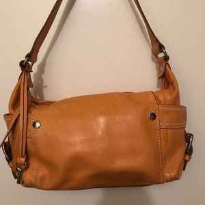 Fossil Orange Leather Shoulder Bag